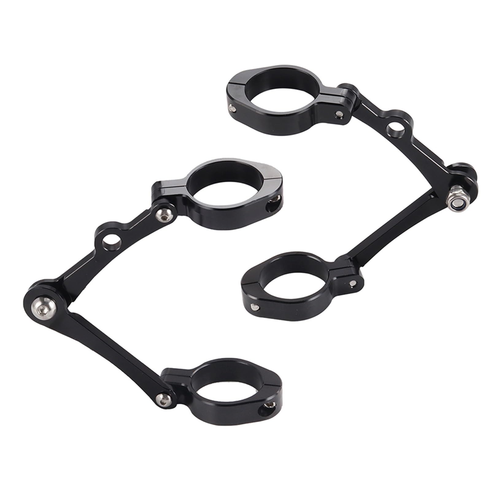 4 Colors Universal Motorcycle Accessories Spotlight Holder CNC Fork Tube Mount Clamp 39mm Headlight Bracket headlamp Bracket(Black)