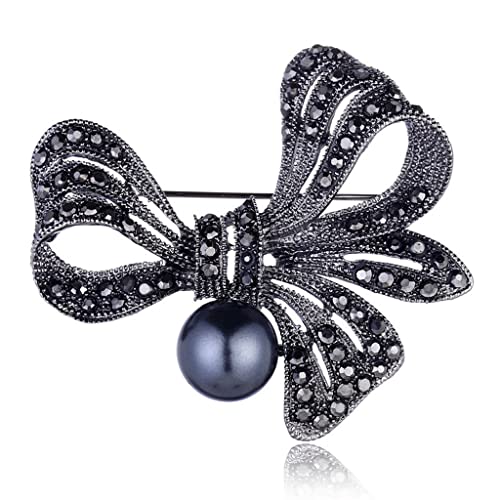 Broche Vintage en Perles et Strass, un bijou de mariage raffiné