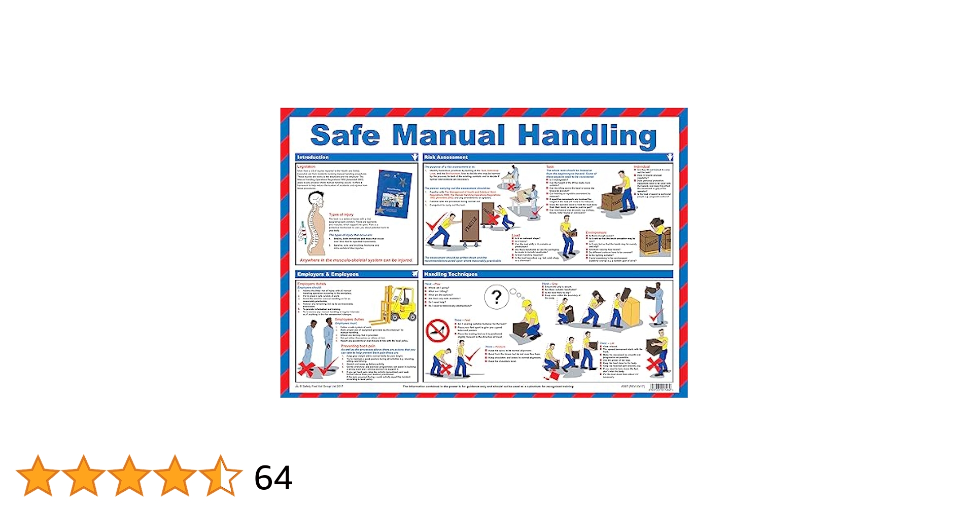 amazon-com-safety-first-aid-group-safe-manual-handling-poster-laminated-a2-industrial-scientific for Free Printable Manual Handling Poster Pdf Amazon.com: Safety First Aid Group Safe Manual Handling Poster - Laminated (A2) : Industrial & Scientific for Free Printable Manual Handling Poster Pdf