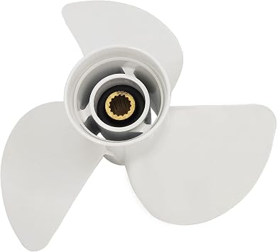 1411-K Boat Propeller for Yamaha - for Yamaha Outboard Engines 60HP 70HP 75HP 80HP 85HP 90HP 115HP 130HP Replace 6E5-45954-00-00 6E5-45954-00-EL,15 Spline Tooth - Aluminum Outboard Propeller