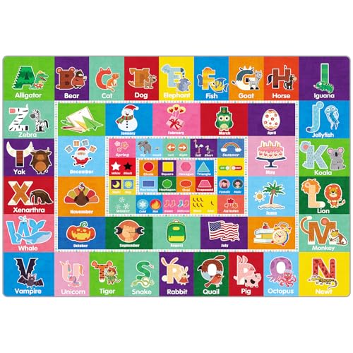 Baby Play Mat for Floor Playroom: 200 x 150 cm Soft Kids Rug for Crawling