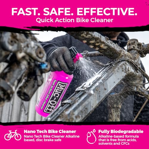 Image of Muc-Off Nano Tech Bike Cleaner 1L | Biodegradable Formula, Safe on Carbon Fibre and All Surfaces | Breaks Down Dirt on a Molecular Level