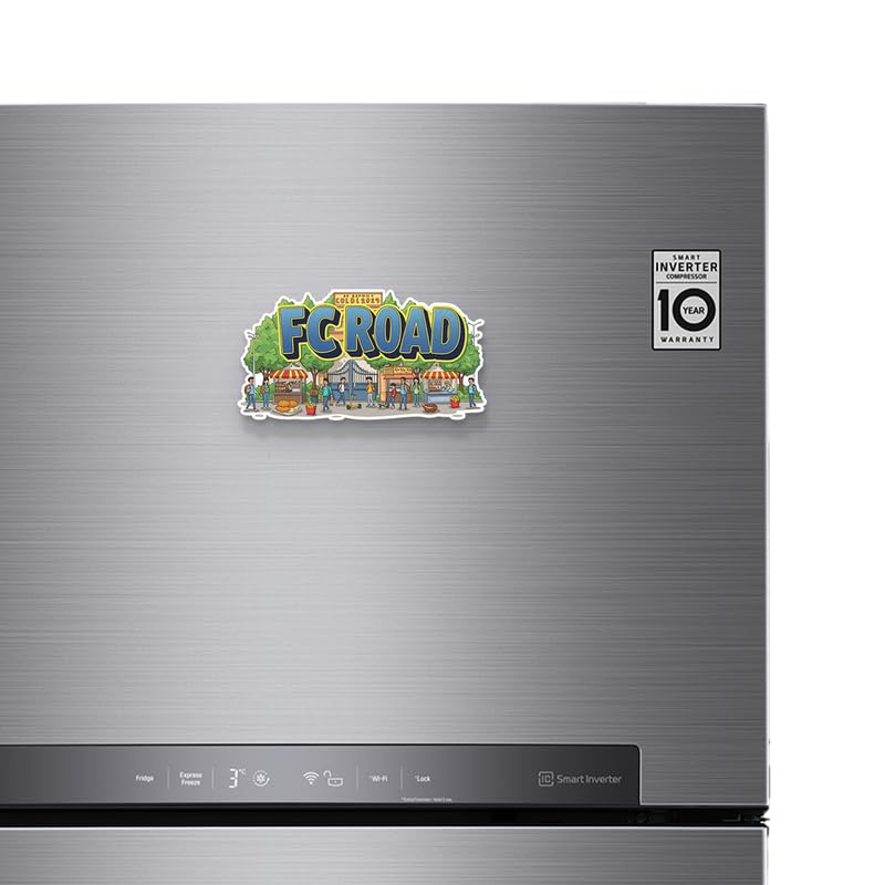 Image of Fc Road Fridge Magnets, Glossy Finish, Stylish Magnet for Fridge, Wardrobe & Metal Surfaces