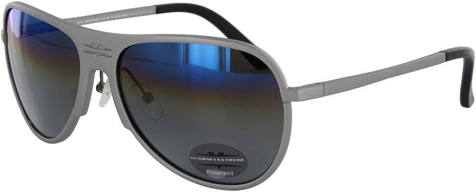 Unisex VE 7011 Rounded Polarized Aviator Sunglasses,Matte Grey