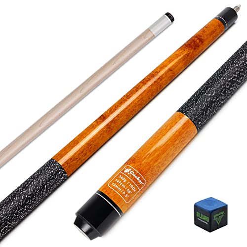 Cuebar Billiard House Bar Pool Cue Sticks 58", 2-Piece Pool Table Stick With 13Mm Tip, Hardwood Pool Stick For Men Women - Orange,19 Oz #TOP1