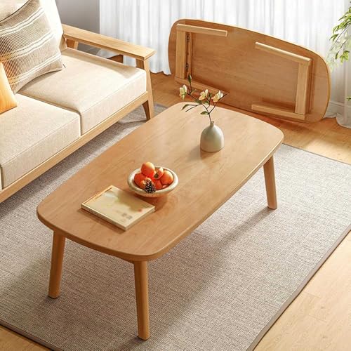 Table basse pliante rectangulaire pour optimiser l'espace d'un petit salon