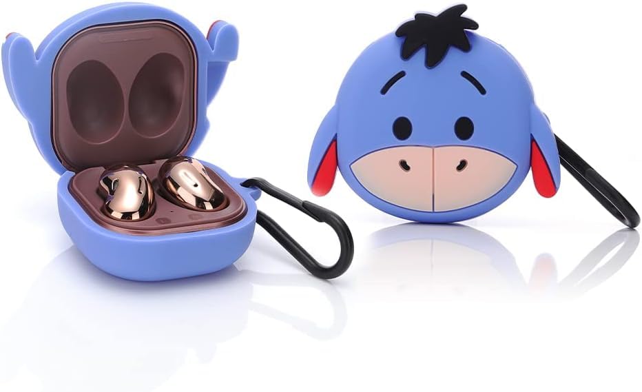 Case Compatible with Samsung Galaxy Buds 2 Case (2021)/ Galaxy Buds Pro (2021)/ Galaxy Live (2020), Cartoon Silicone Protective Cute Cover for Women (Smart Donkey)