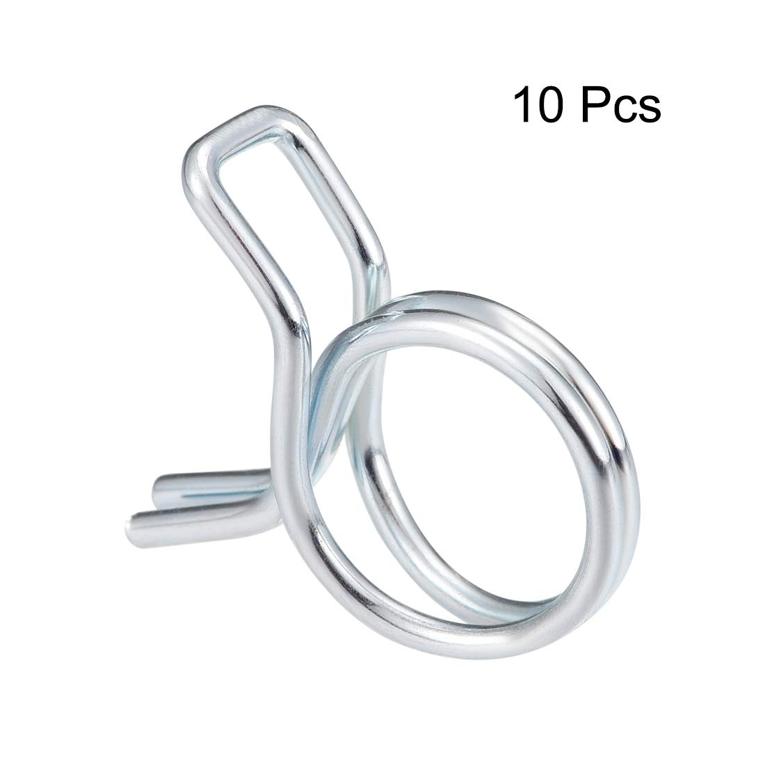 Sourcing Map Federschlauchklemmen 12 Mm – 10 Stück, Aus 65Mn Stahl, Silber