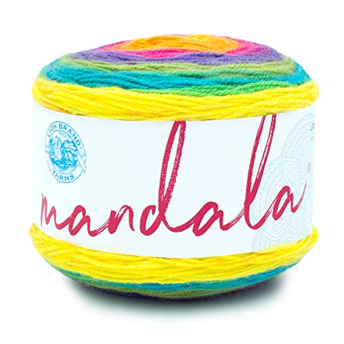 Lion Brand Yarn Mandala Yarn, Multicolor Yarn for Crocheting and