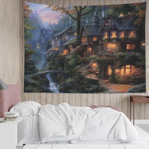Couverture murale polyester doux motif montagne 3D haute définition