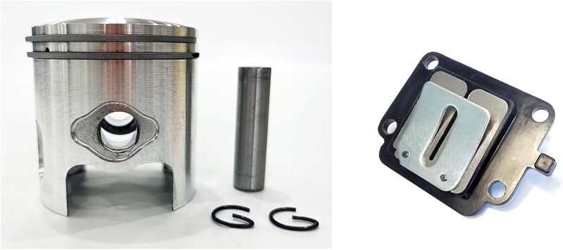 Performance Parts V80 Piston Kit 47mm & Reed Valve Block Replacement Part for 66cc/80cc V80 Cylinder Set