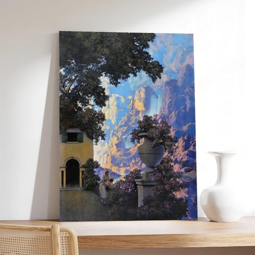 Lever du soleil Maxfield Parrish impression sur toile 30x45 cm