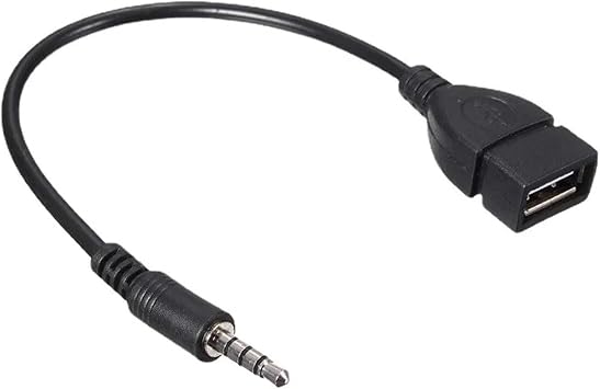 Ja-ck 3.5 AUX Audio Plug to USB 2.0 Converter سلك كابل Aux للسيارة MP3 U Disk USB Flash Drive OTG Converter