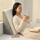 三角クッション 背もたれ 傾斜枕 【現役整体師が推奨】 三角枕 幅広 クッション ベッド 上体起こし テレビ枕 足枕 介護用 洗える 高反発 【食後の休息】 (白)