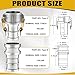 Innconee 2 Set Camlock Fittings Type C&E 3 Inch Aluminum Cam and Groove Hose Fitting Kit include 3