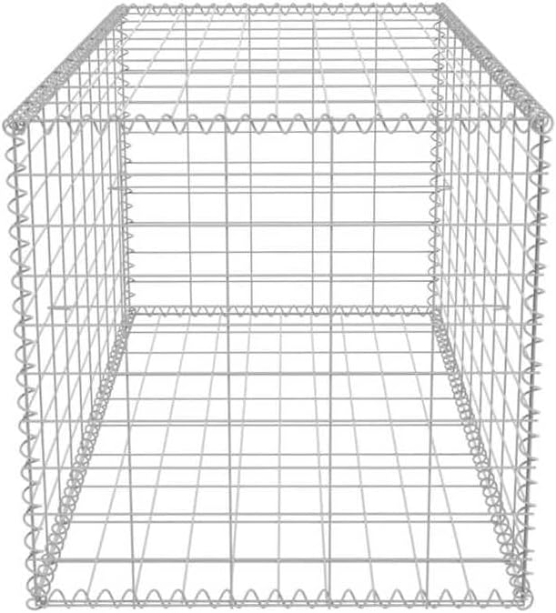 vidaXL Gabion Basket Steel 39.4"x19.7"x19.7" Garden Patio Wall Wire Fence Cage