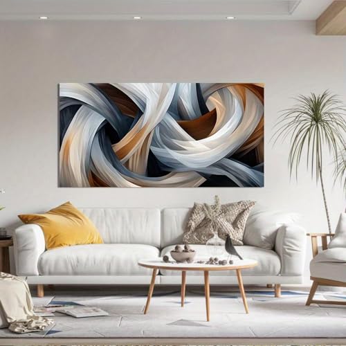 Impression murale abstraite minimaliste beige de qualité supérieure LIFKNVN