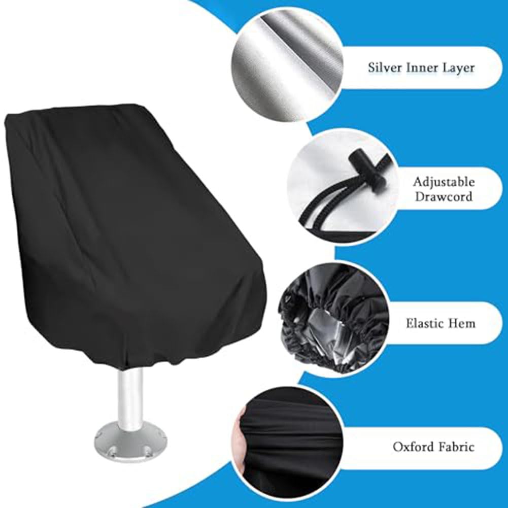 2pcs Fundas para el Asiento del capitán de Barco,Compatible con Nautique Ski Nautique 200 2019–2025, Funda Protectora