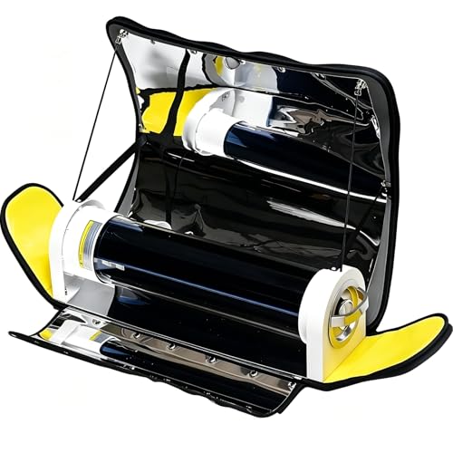 Parrilla Solar Plegable De Acero Inoxidable, Horno Solar Portátil De Gran Capacidad 4.5 L/1.2 Galones, Temperatura Ajustable De 200 °F A 450 °F Para 4-5 Personas Para Viajes Y Camping