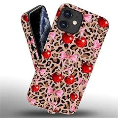 Cherry Pink Bow Cute Leopard