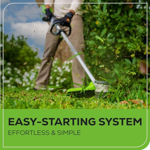 Image of Greenworks 60V 16 inch Brushless Cordless 16 inch String Trimmer, 2.5Ah Battery, Rapid Charger + Bonus 4.0Ah Battery