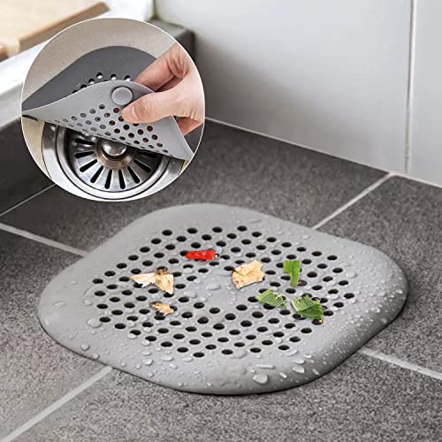 ZWZNBL 1 x Silikon-Wasserhahn-Griff, Tropfenfänger, Silikonmatte für Küche, Badezimmer, Waschbecken, Spritzschutz mit 1 x Spülbeckenfilter