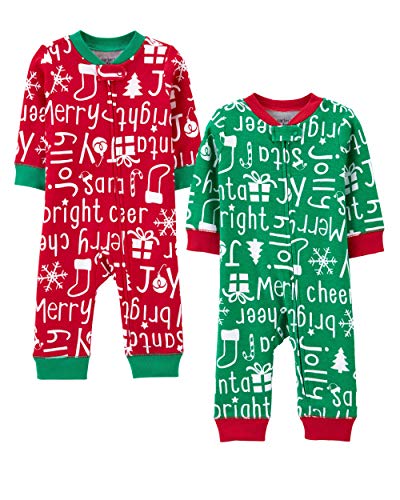 Romper PJs en coton stretch avec fermeture éclair intégrale de sécurité