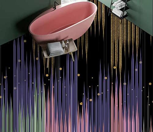 Bathroom Floor Stickers Waterproof 3D Happy Colors 9269 Floor Wallpaper Murals Self-Adhesive Removable Kitchen Bath Floor Waterproof Floor Rug Mat Print Epoxy,150 * 105Cm