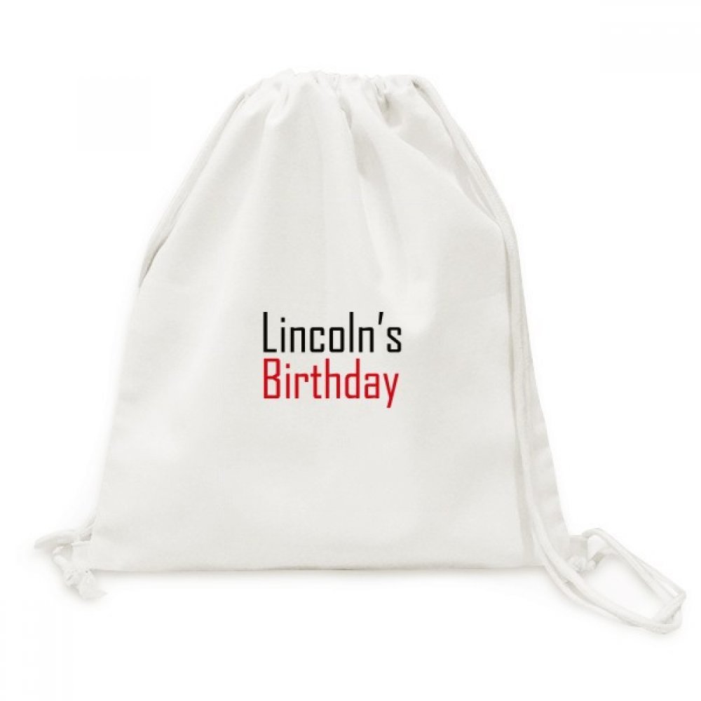 Toile drawstring backpack voyage sac commémoratif Lincoln - 5