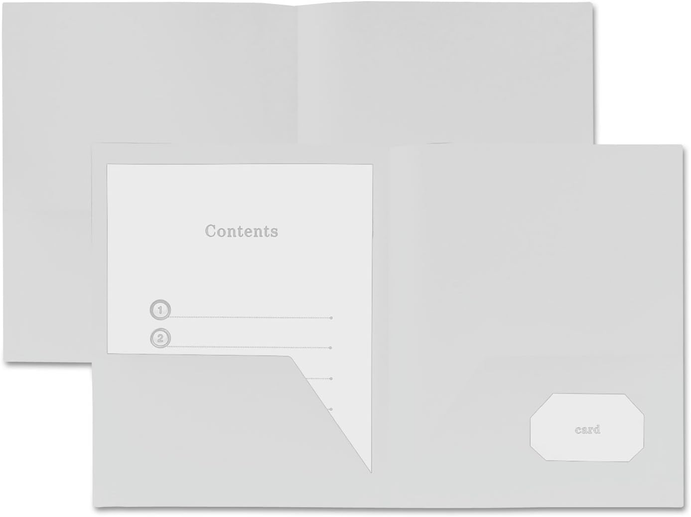 Universal Two-Pocket Plastic Folders, 100-Sheet Capacity, 11 X 8.5, White, 10/Pack