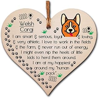 Handmade Wooden Hanging Heart Plaque Gift Perfect for Dog Lovers Pet Keepsake Novelty Decoration