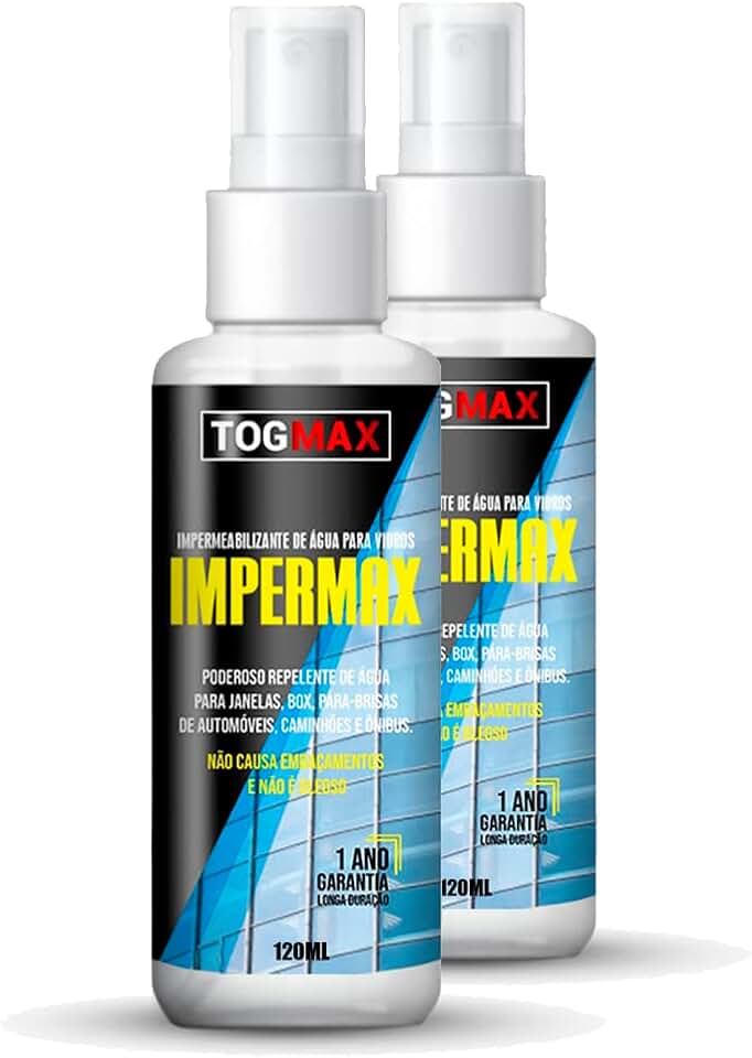 Kit Impermax Repelente Água Vidro Cristalizador Para Brisa 240mL