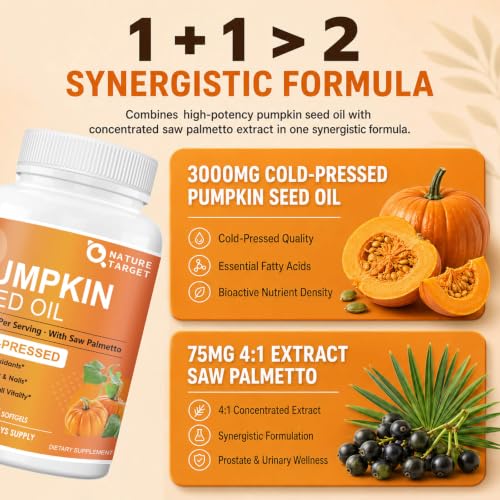 NATURE TARGET Pumpkin Seed Oil with Saw Palmetto