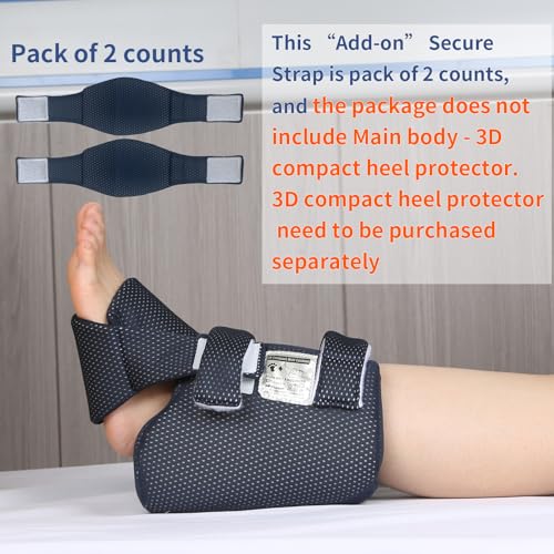 Image of Secure Strap Add-On, Compatible with 3D Compact Heel Protectors, Foot Cushion for Pressure Relief and Comfort(Navy Blue Secure Strap 2 pcs)