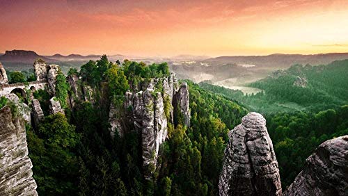Pintura por números de montaña de piedra para decoración hogareña diy pintura al óleo lona