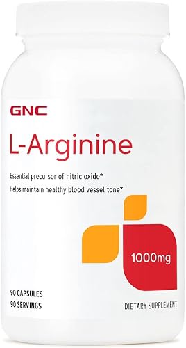 Miniatura 1 de GNC L-Arginina 1000 mg 90 cápsulas aumenta la producción de óxido nítrico