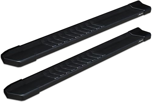 Raptor Series Estribos escalones de 6 pulgadas, estilo OEM, aluminio negro, compatible con cabina regular 2019-2025 Silverado Sierra 1500 y
