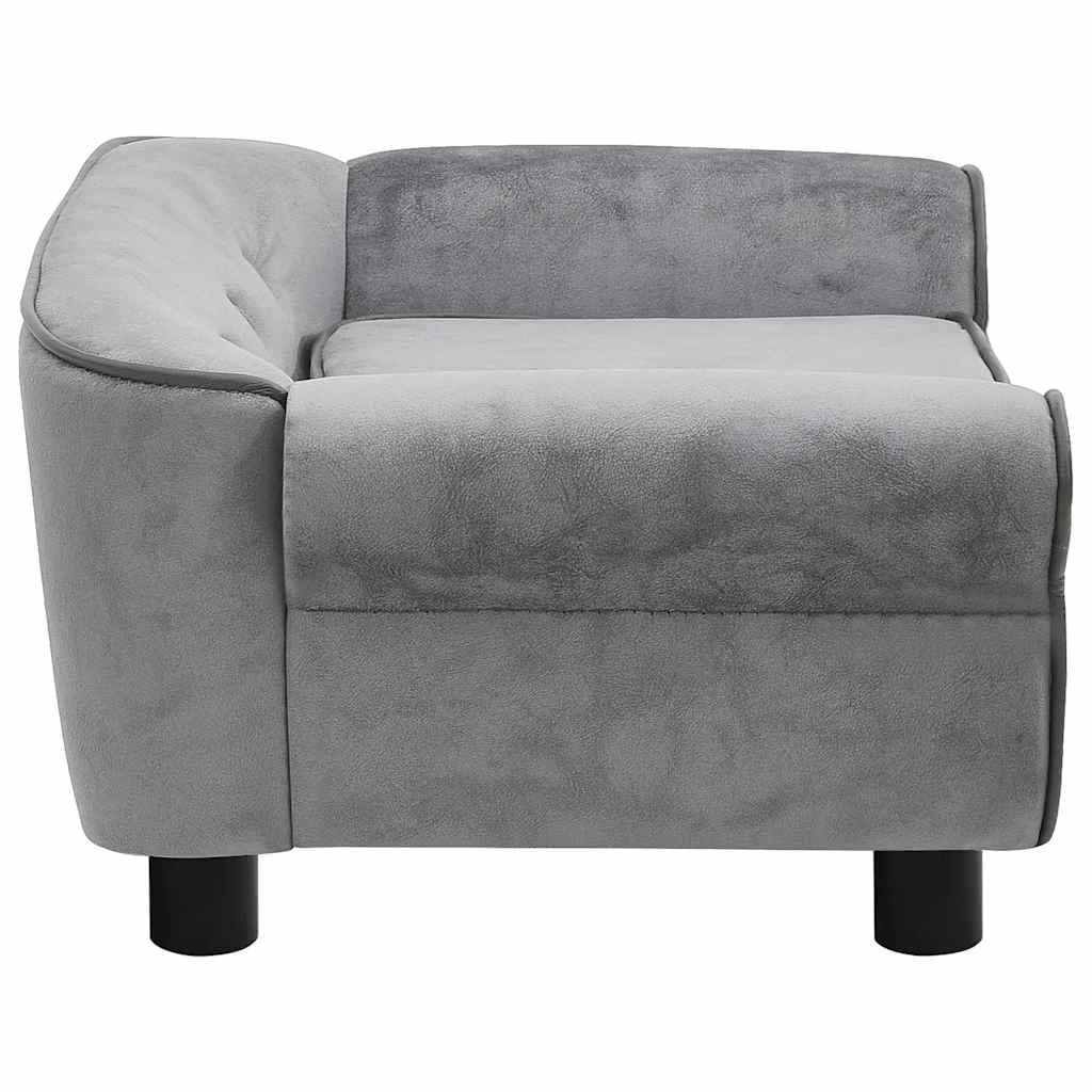 Canapé pour chien Gris 72x45x30 cm Peluche