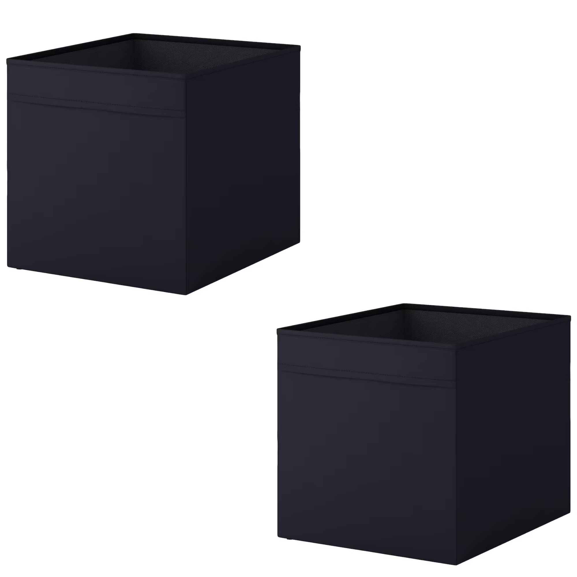 Mac Marie & Adam's Collection Your Comfort Is Our Ambition.... Black Mac Drona Storage Box 33X38x33 Cm Office/Home Storage Box Perfect For Everything. Foldable Storage Organizer Boxes For Shelving Unit Bedroom, Wardrobe, And Toys, Children, (2 Pack, )