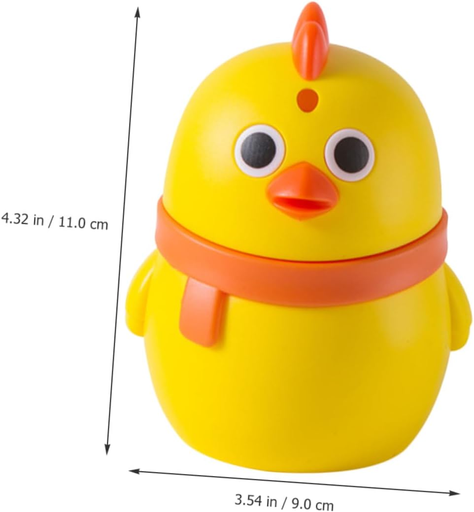SECFOU 3pcs Push Type Toothpick Holder Set Plastic Desktop Toothpick Dispensers Cute Chick Shape for Home Tabletop Use