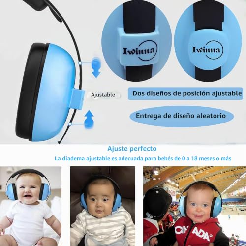 Miniatura 5 de Cuffie Antirumore Bambini Protezione Udito Autismo Neonati Dai 0 Ai 5 Anni Snr 31db Sicurezza Riduzione Di Rumore Cuffia Per Dormire Studiare Concerti Aereo Teatro Studio Fuochi D Artificio, Blu