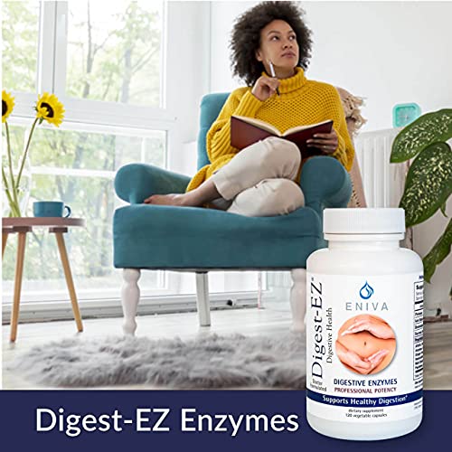 Eniva Digest-Ez Digestive Enzymes Bromelain And Papain Ginger And Alfalfa Blend(120 Caps) #TOP3
