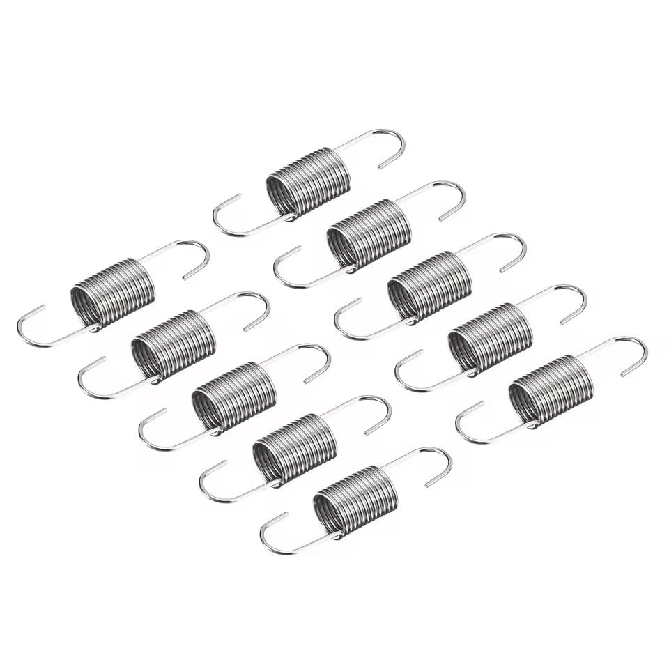50 piezas resortes de tensión con gancho doble de acero para resortes de alambre de resorte diámetro 0.7 mm diámetro exterior 7 mm miniatura 1
