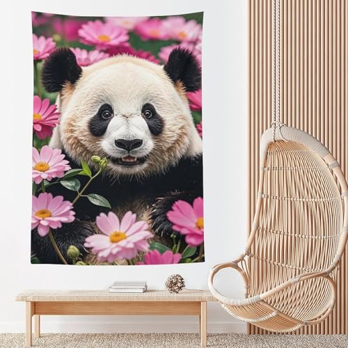 Tapisserie murale panda amusant pour apporter de la douceur et du réconfort
