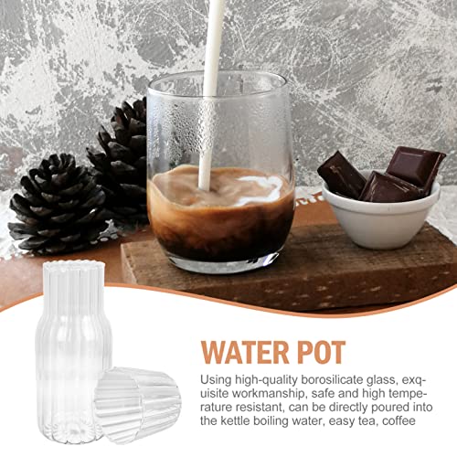 Operitacx A Água de Água Com Capa Com Copo de 500 Ml de Banca de Noite Clara Jarra de Água de Água d