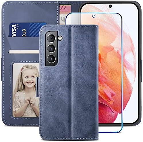 YATWIN Samsung Galaxy S10 Case, Samsung S10 Flip Wallet Leather Case with Card Slot and Shockproof Function Kickstand Phone Cases Cover for Samsung S10 - Blue