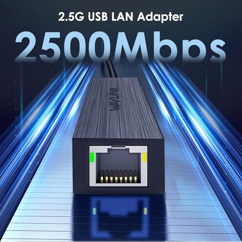 Image of USB C to Ethernet Adapter 2.5G,WAVLINK LAN Adapter,Supports USB Type-A /C | ABS Plastic, lightweight, Compatible with Laptop, MacBook, XPS, iPad Pro, CAT6 cable & USB3.1 Required
