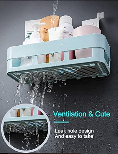 Image of Bathroom Shelf for Wall, Self-Adhesive Bathroom Organiser with Towel Holder, Ideal Bathroom Accessories for Efficient Space Utilisation (2 Self)