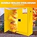 50 Gallon Galvanized Steel Safety Cabinet, 48x45x23 Inch Flammable Liquid Storage Cabinet, Fire Cabinet with 3-Point Locking System, Chemical Locker Suitable for Industry Commercial Home Used