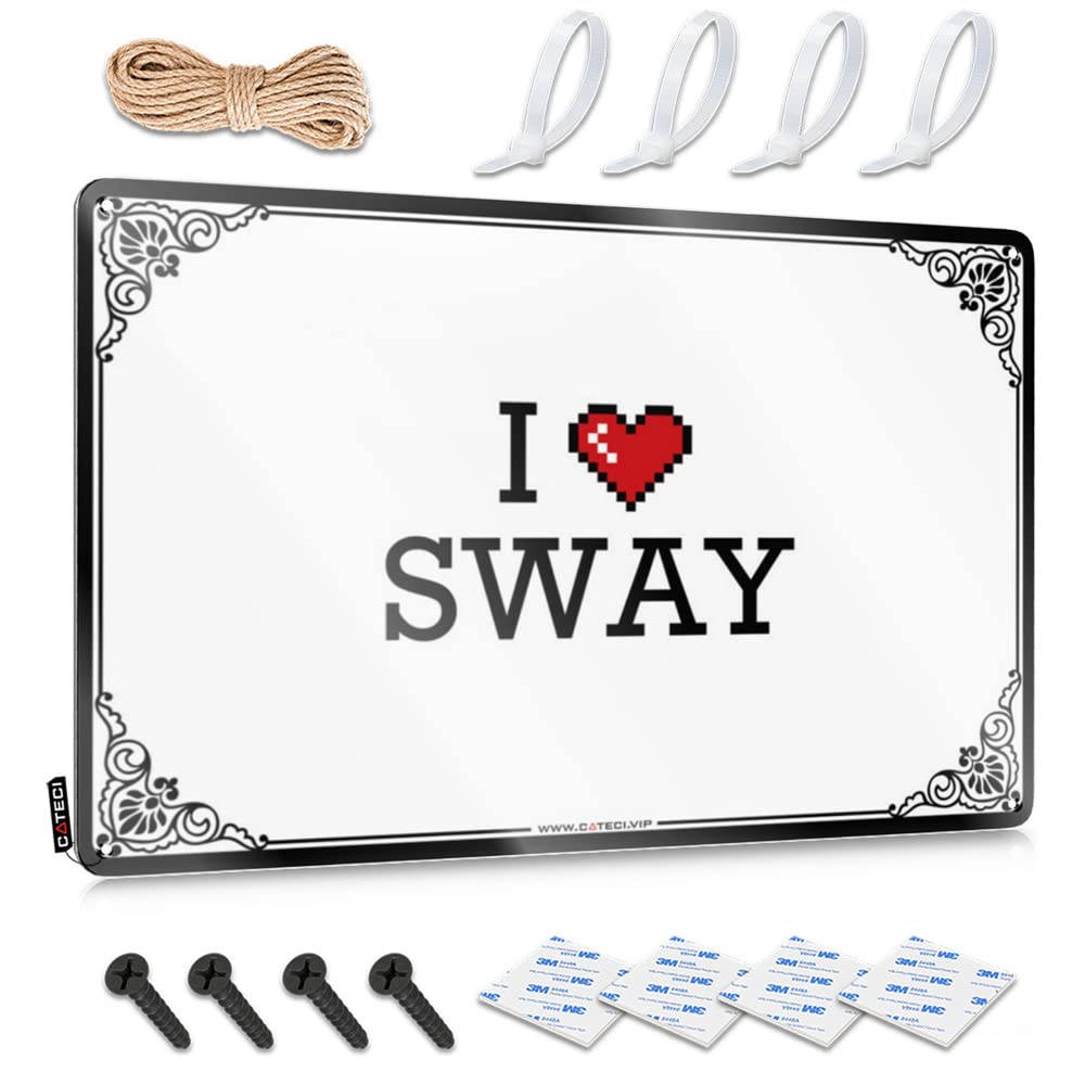 Vintage Wall Art Collection Shabby Chic I Love Sway For Home Bar - Retro Kitchen Decor Customizable(20X30CM)